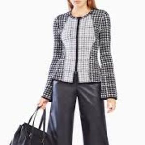 BCBG Zip-up Houndstooth Cardigan